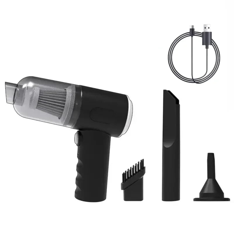 Bezprzewodowy Odkurzacz Ręczny 9000Pa do Samochodu i Domu - Mini USB 1200mAh