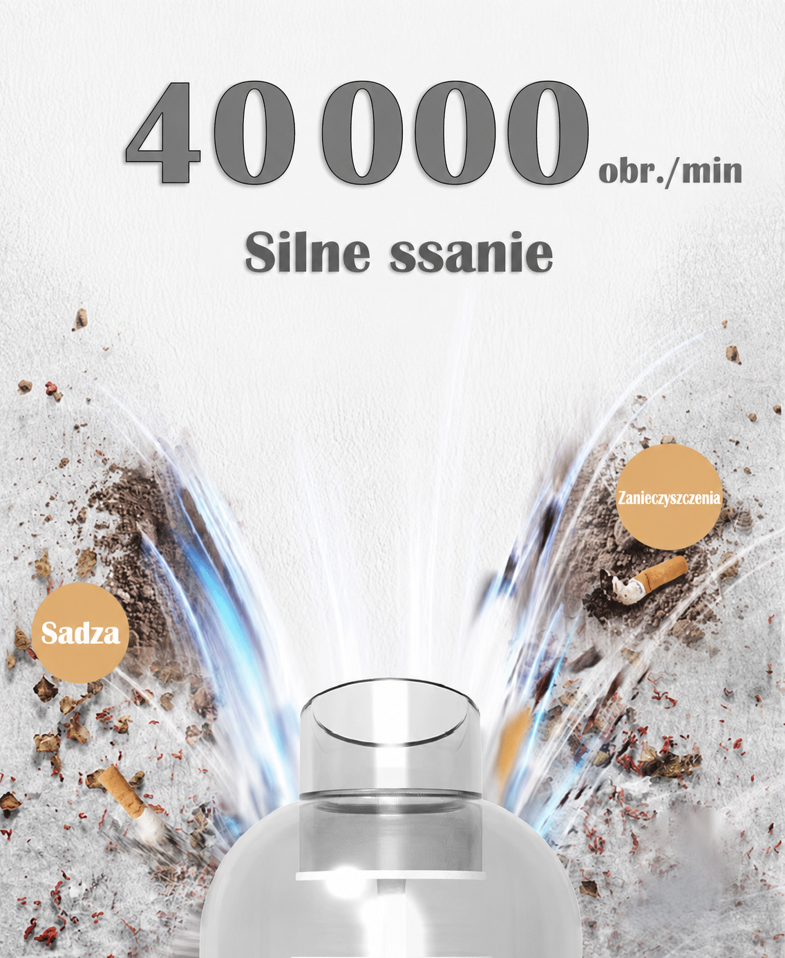 Bezprzewodowy Odkurzacz Ręczny 9000Pa do Samochodu i Domu - Mini USB 1200mAh