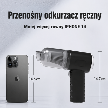 Bezprzewodowy Odkurzacz Ręczny 9000Pa do Samochodu i Domu - Mini USB 1200mAh
